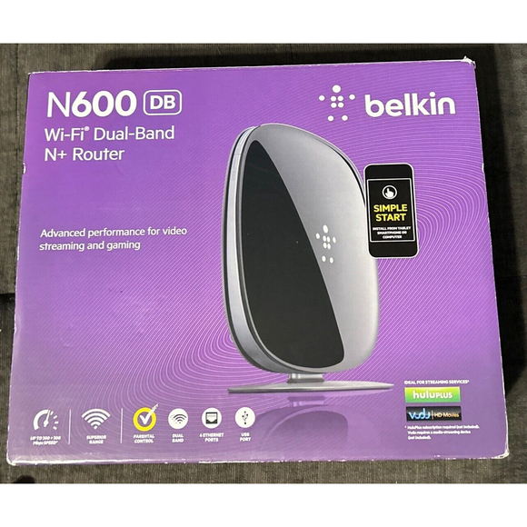 Belkin N600 Dual Band 300 Mbps 4-Port Wireless N+Router (F9K1102)